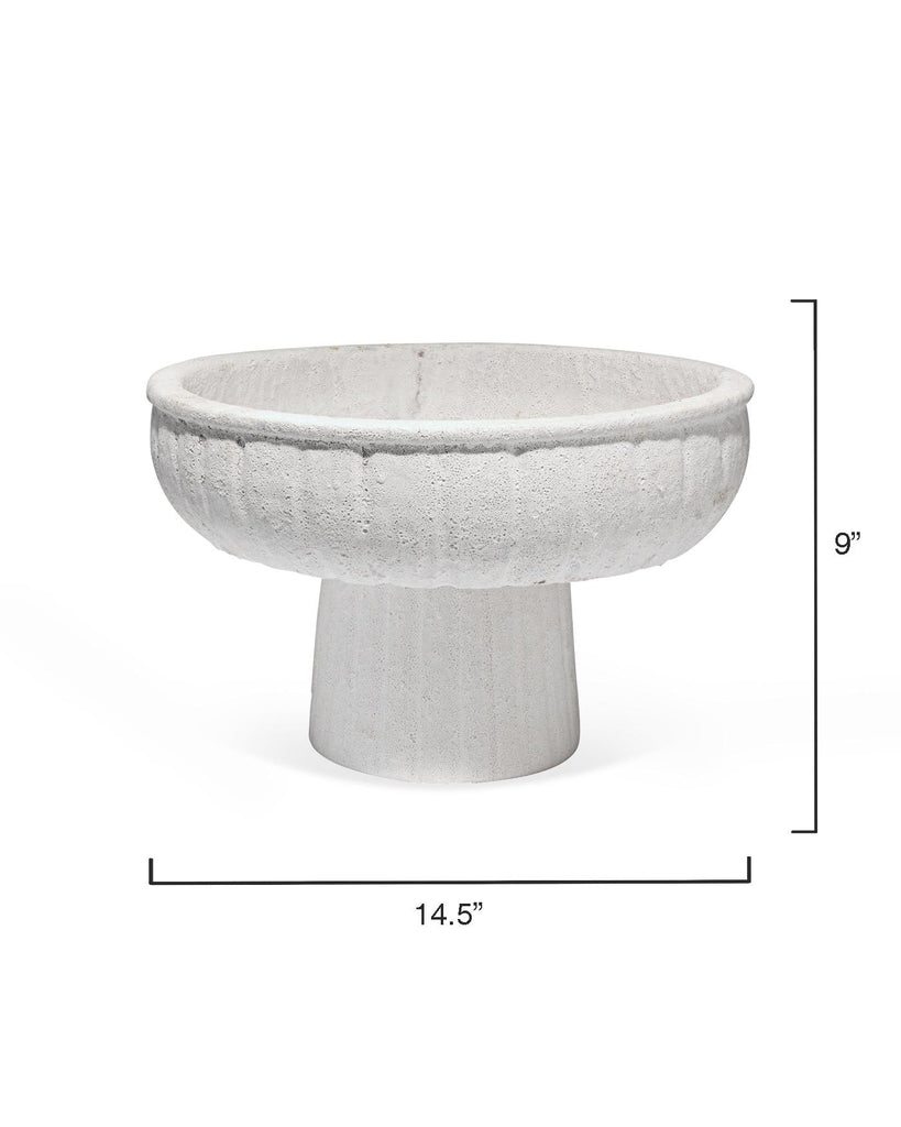 Jamie Young Aegean Pedestal Bowl White Accents