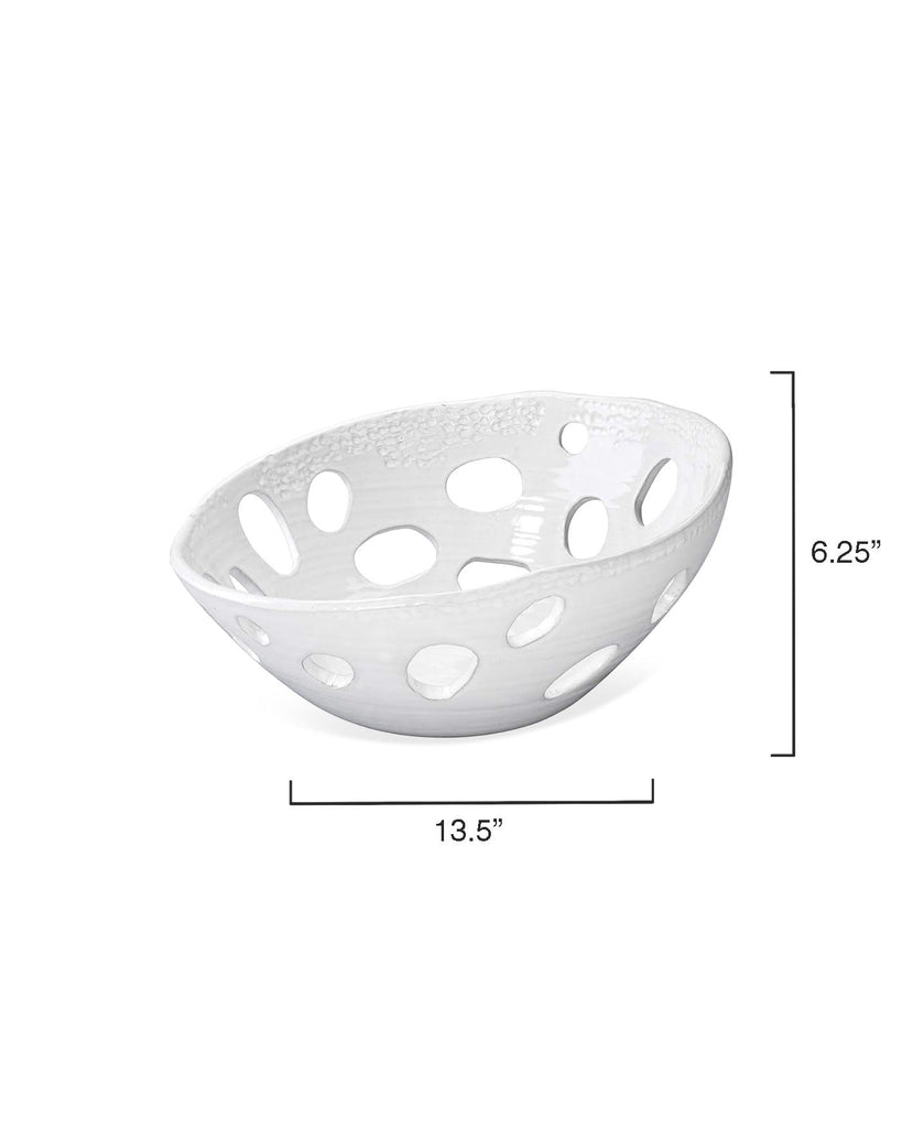 Jamie Young Crater Asymetric Bowl White Accents