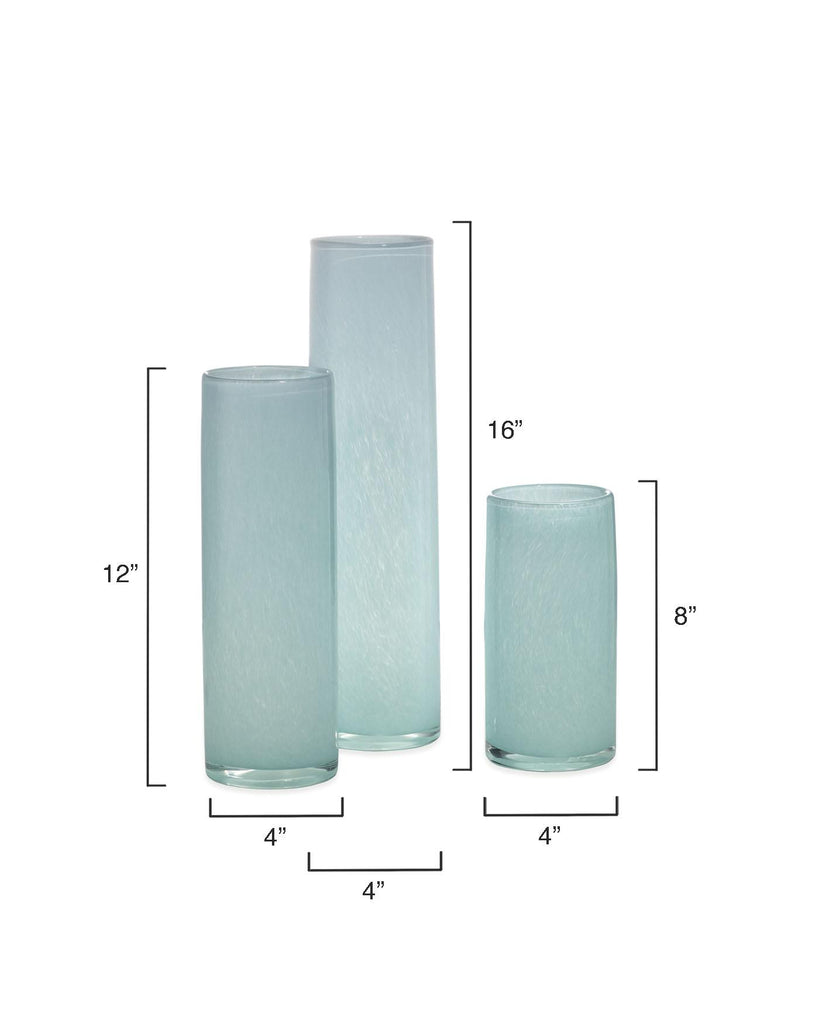 Jamie Young Gwendolyn Hand Blown Vases (Set of 3) Blue Accents