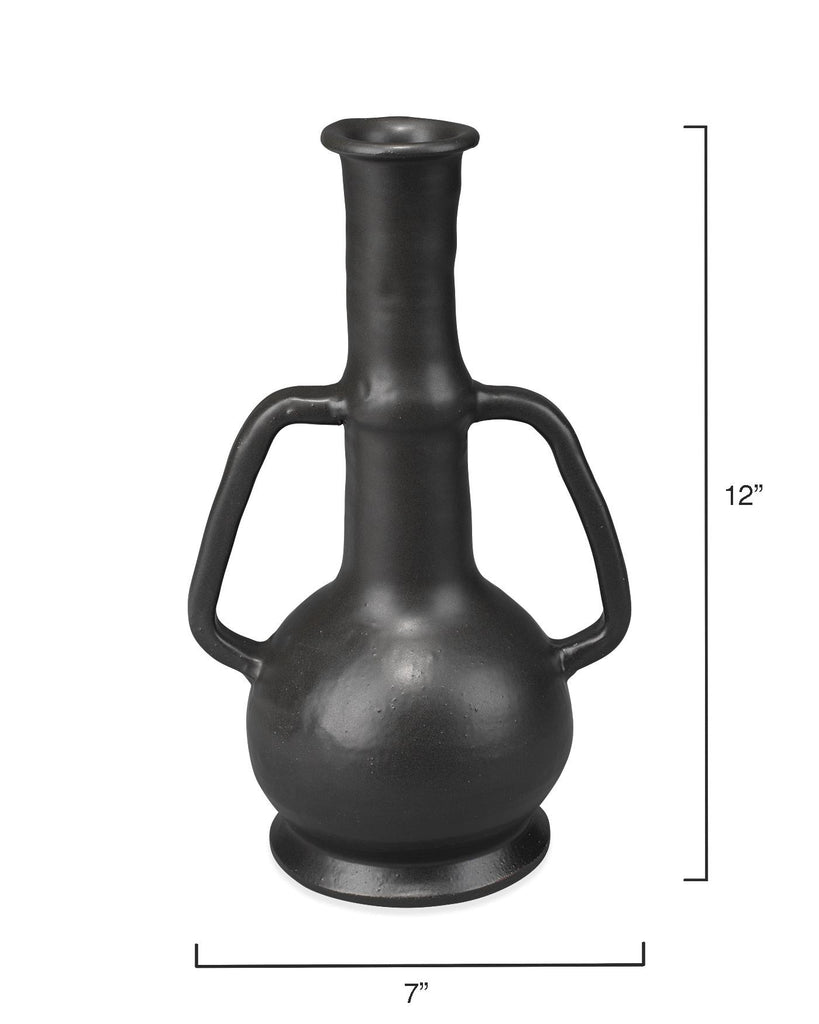 Jamie Young Horton Handled Vase Black Accents