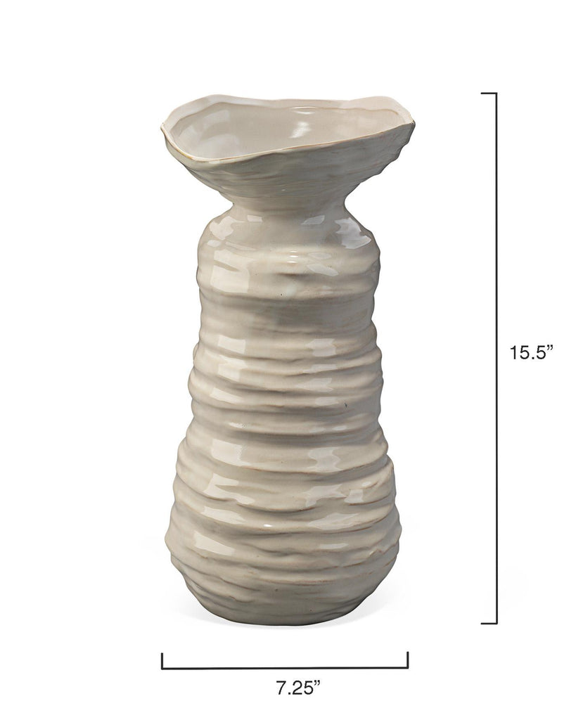 Jamie Young Marine Vase Cream Accents