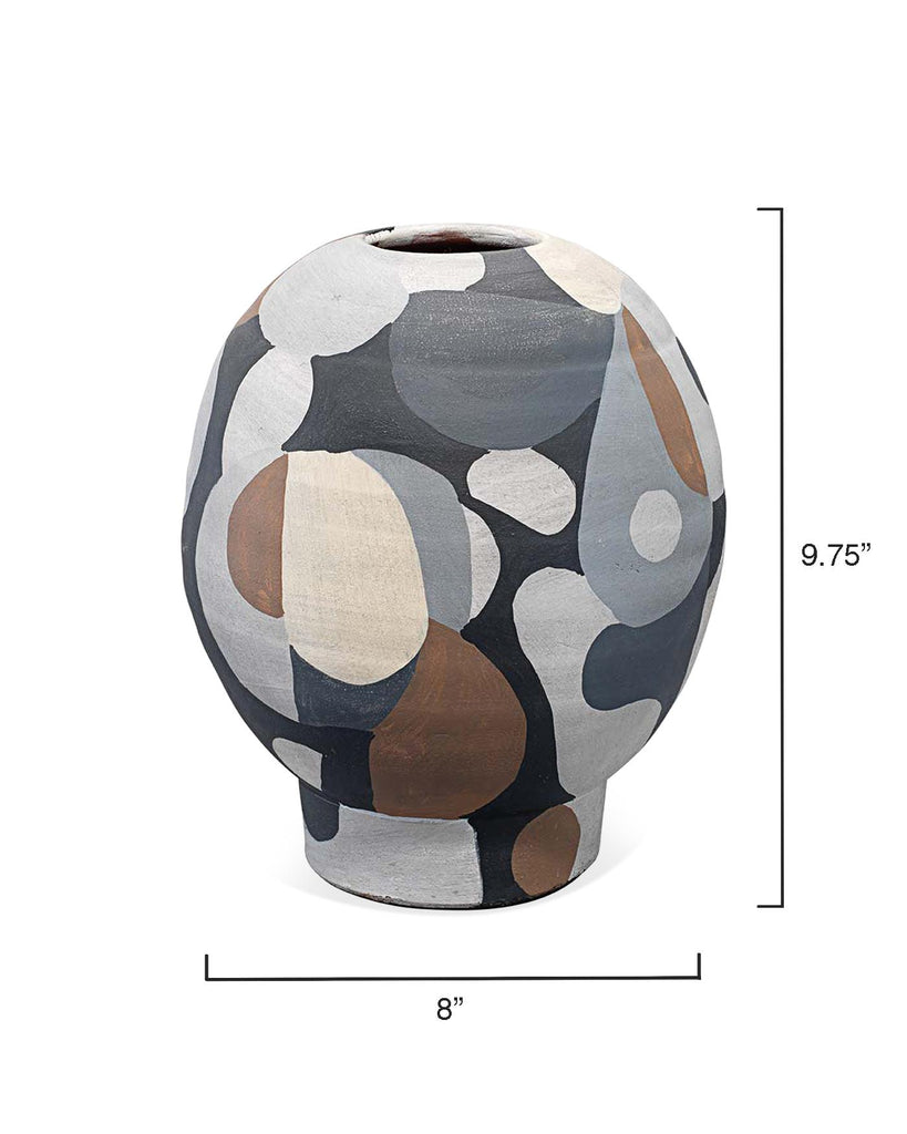 Jamie Young Pablo Short Vase Beige Accents