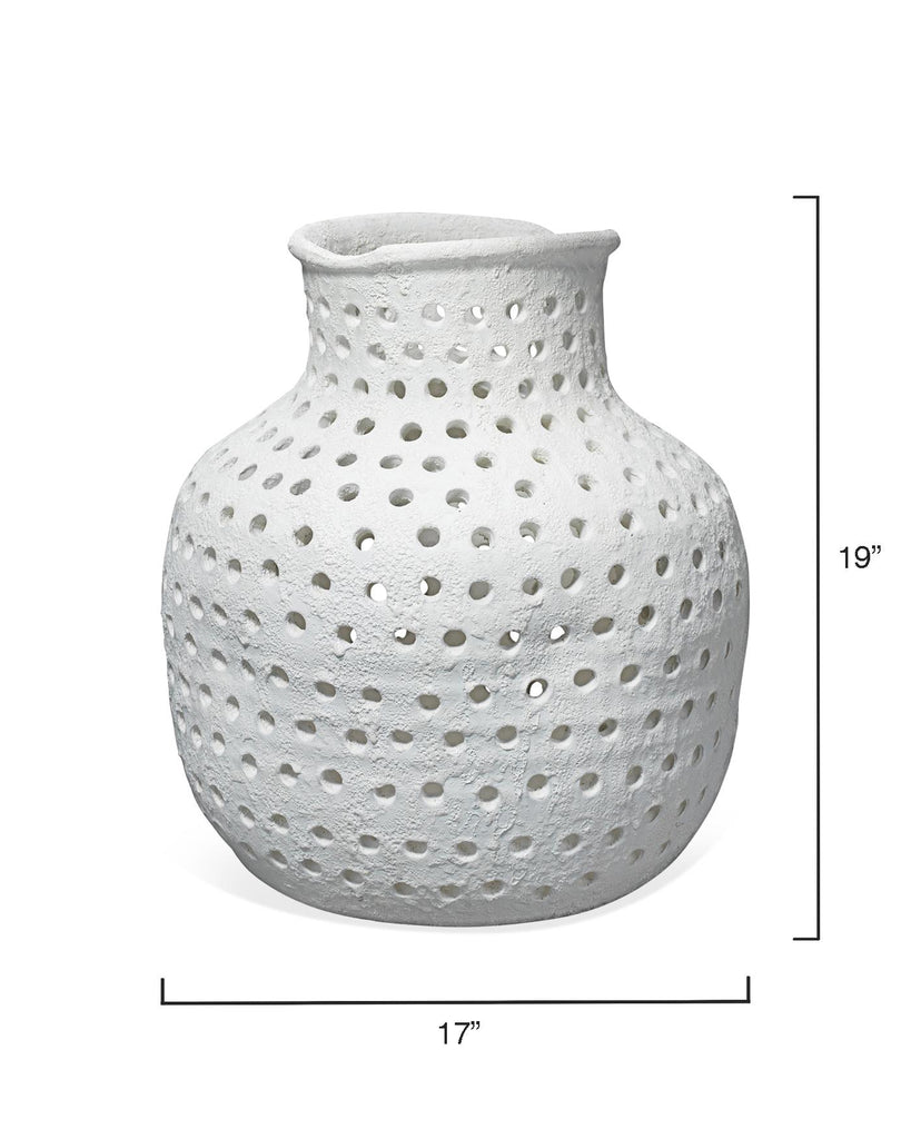 Jamie Young Porous Vase White Accents