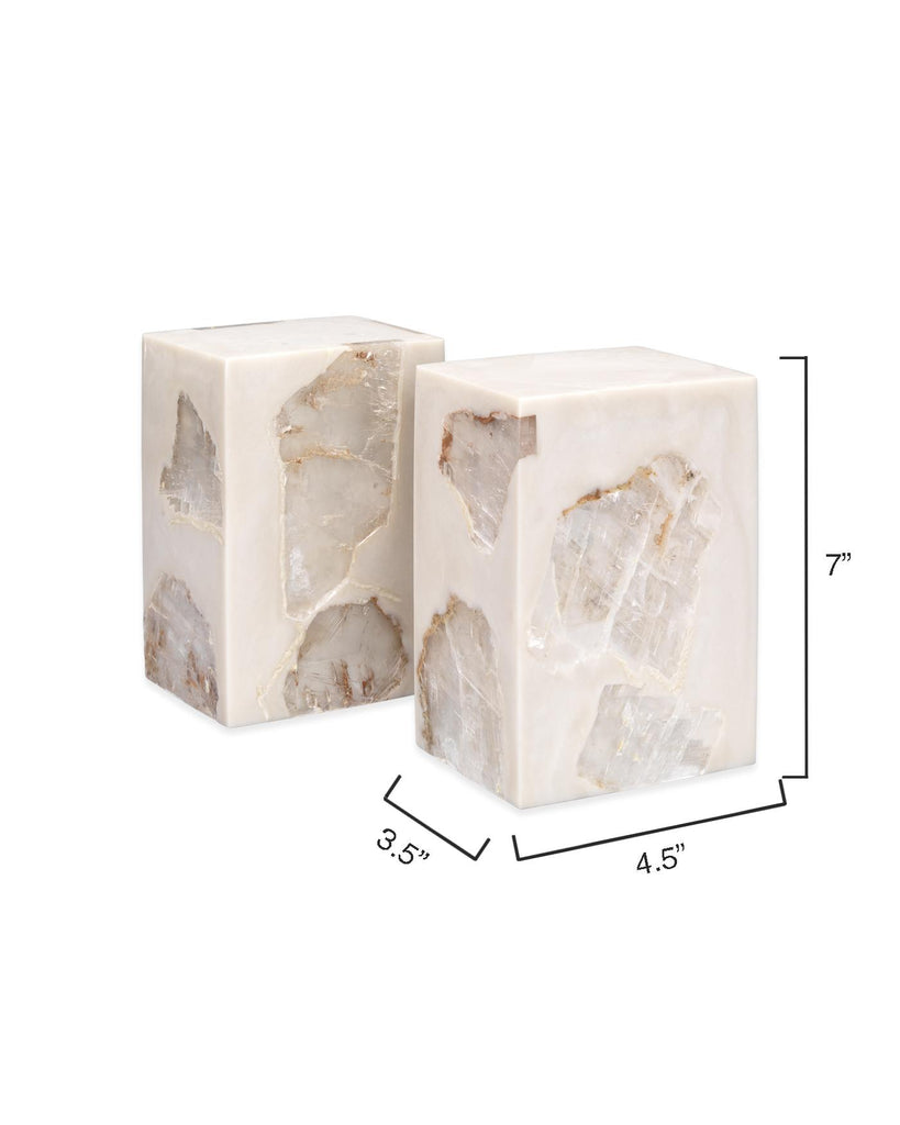 Jamie Young Slab Bookends (Set of 2) Cream Accents