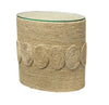 Jamie Young Barbados Oval Corn-Straw Side Table