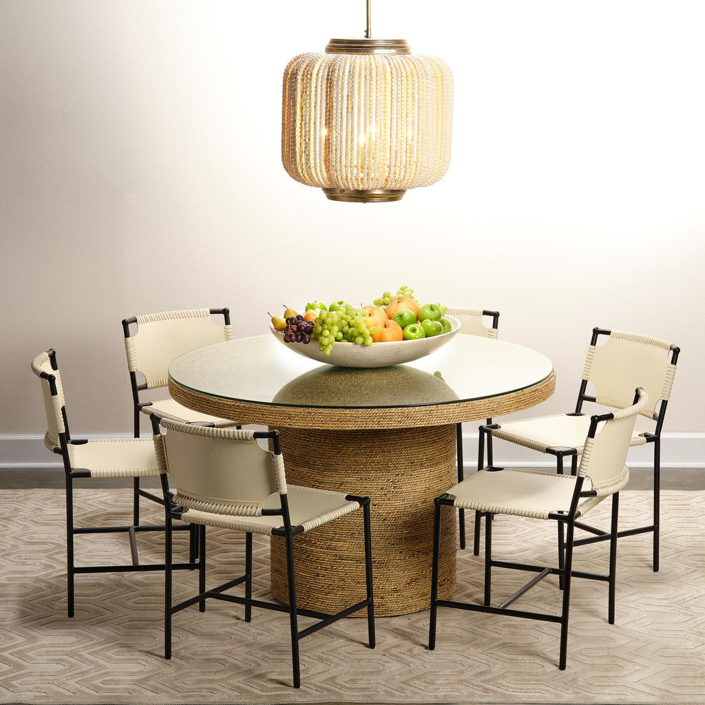 Jamie Young Harbor Seagrass Round Bistro Table