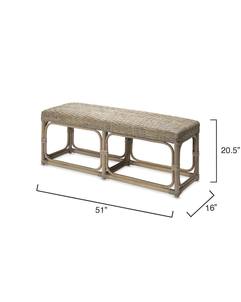 Jamie Young Avery Bench Grey Furniture