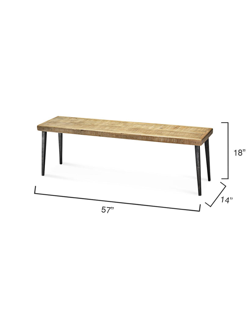 Jamie Young Farmhouse Bench Brown Furniture