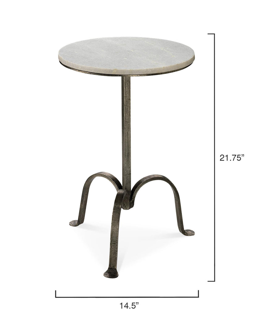 Jamie Young Left Bank Marble Table Silver Furniture