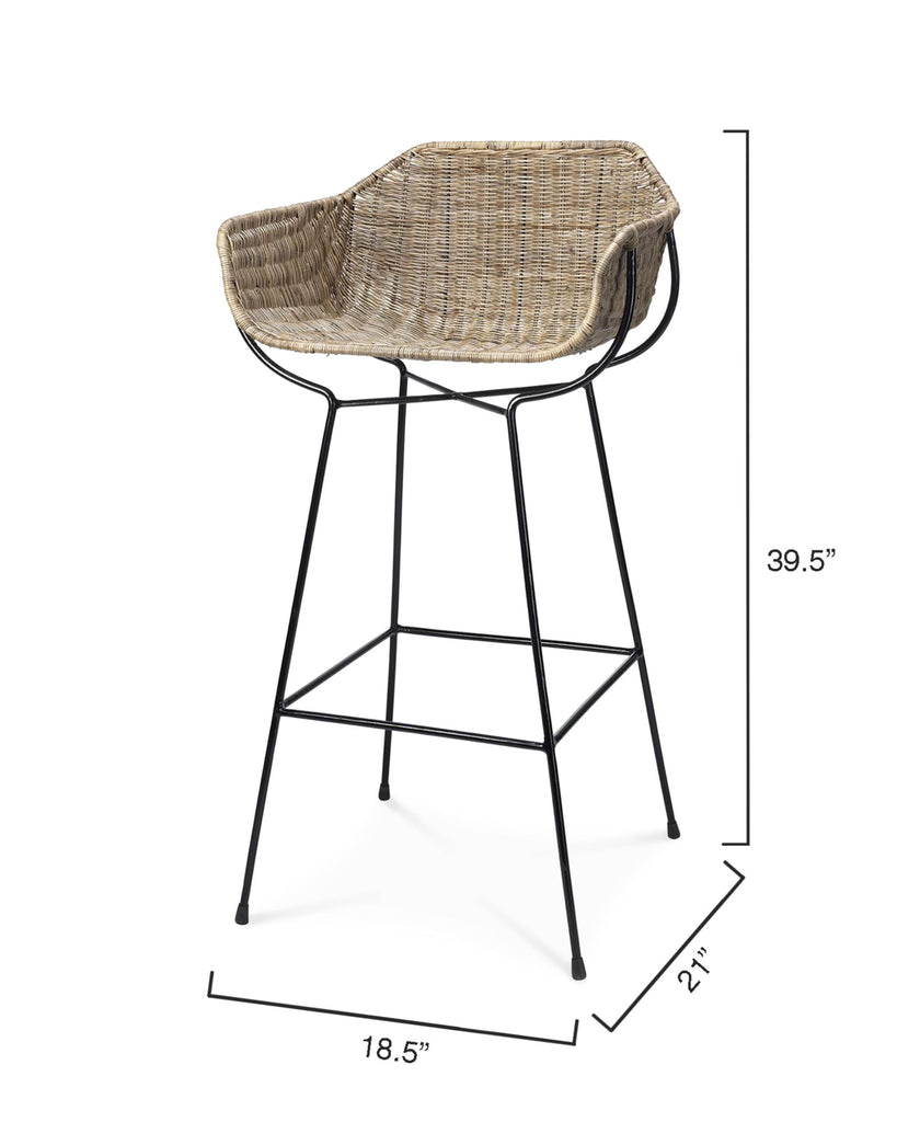 Jamie Young Nusa Bar Stool Brown Furniture