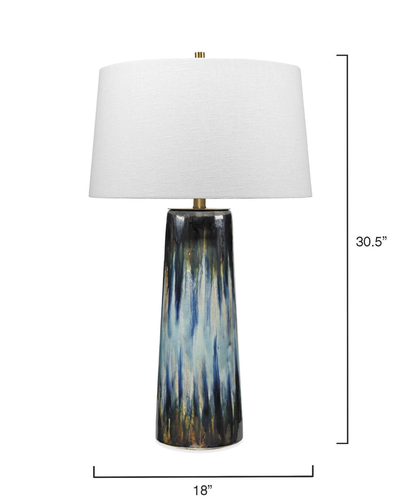 Jamie Young Brushstroke Blue Table Lamps