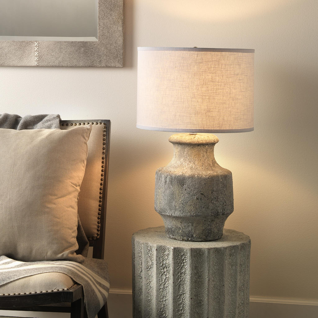 Jamie Young Masonry Grey Table Lamps