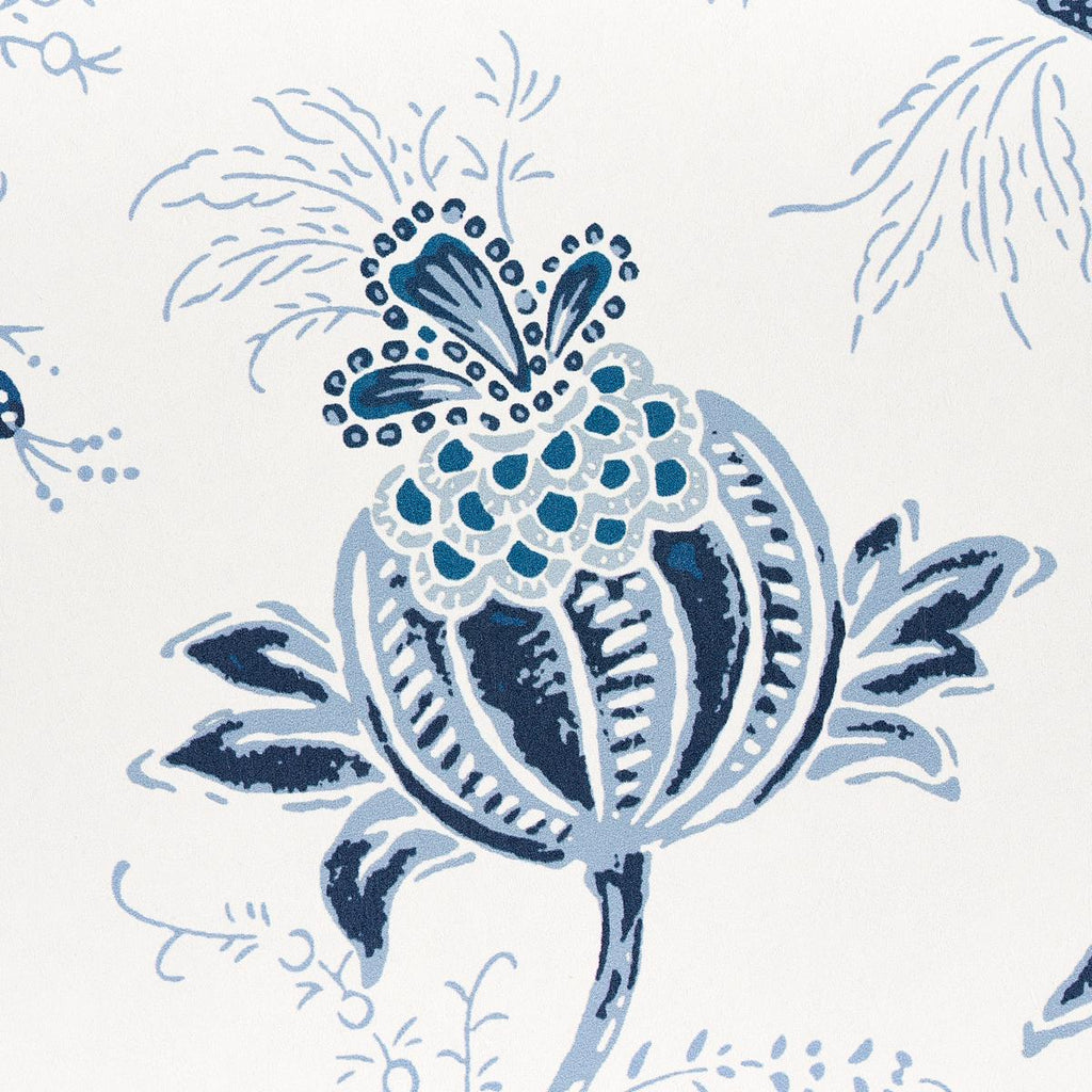 Schumacher Chinoiserie Vine Cobalt Wallpaper