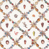 Schumacher Grotto Treillage Multi On Ivory Wallpaper