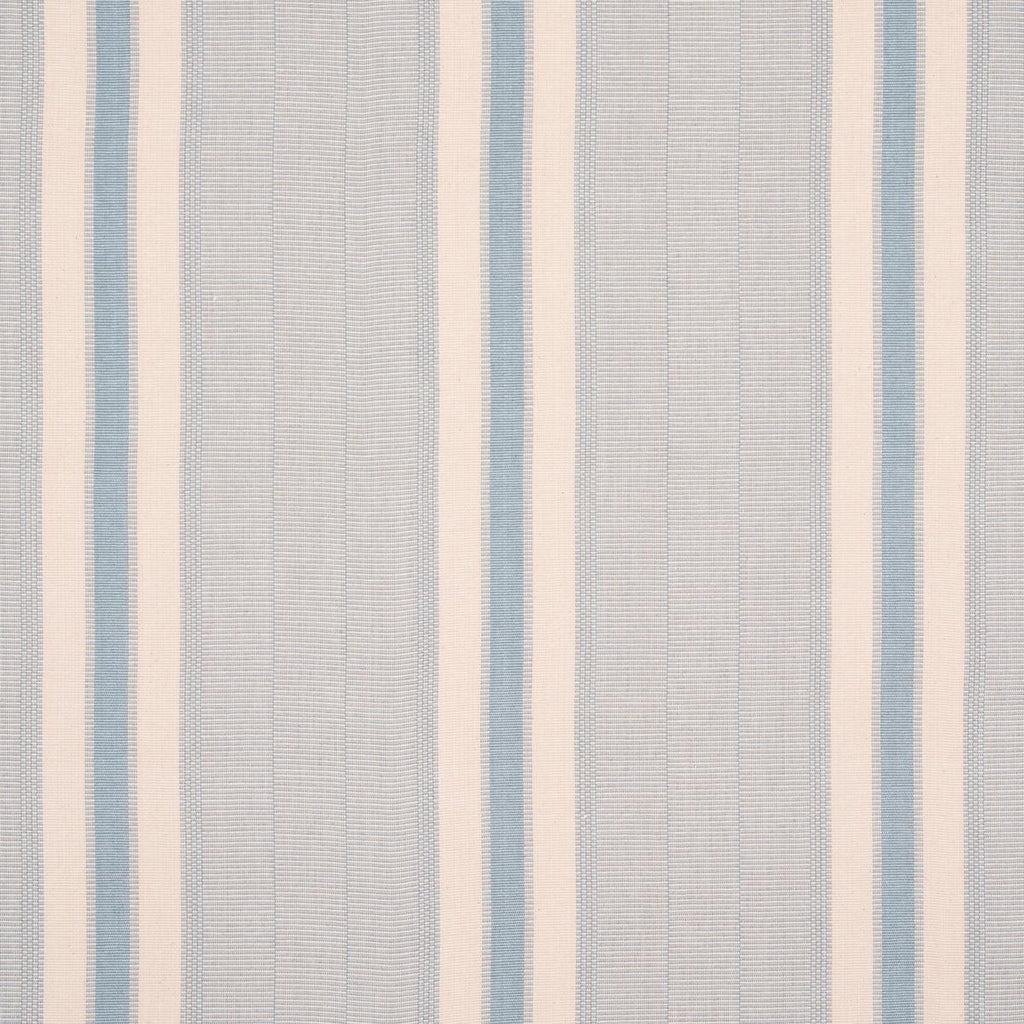 Schumacher Ipala Hand Woven Stripe Sky Fabric