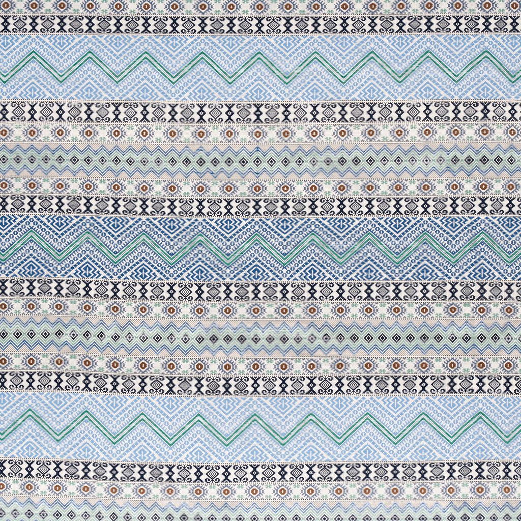 Schumacher Holmul Hand Woven Blue Fabric