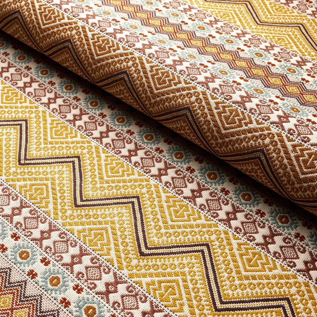 Schumacher Holmul Hand Woven Ochre Fabric