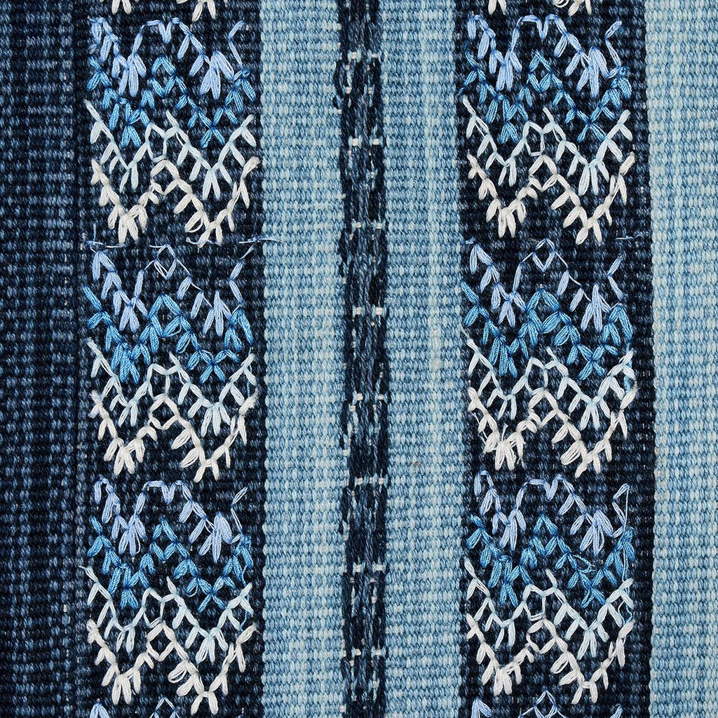 Schumacher Aravali Patchwork Denim And Indigo Fabric