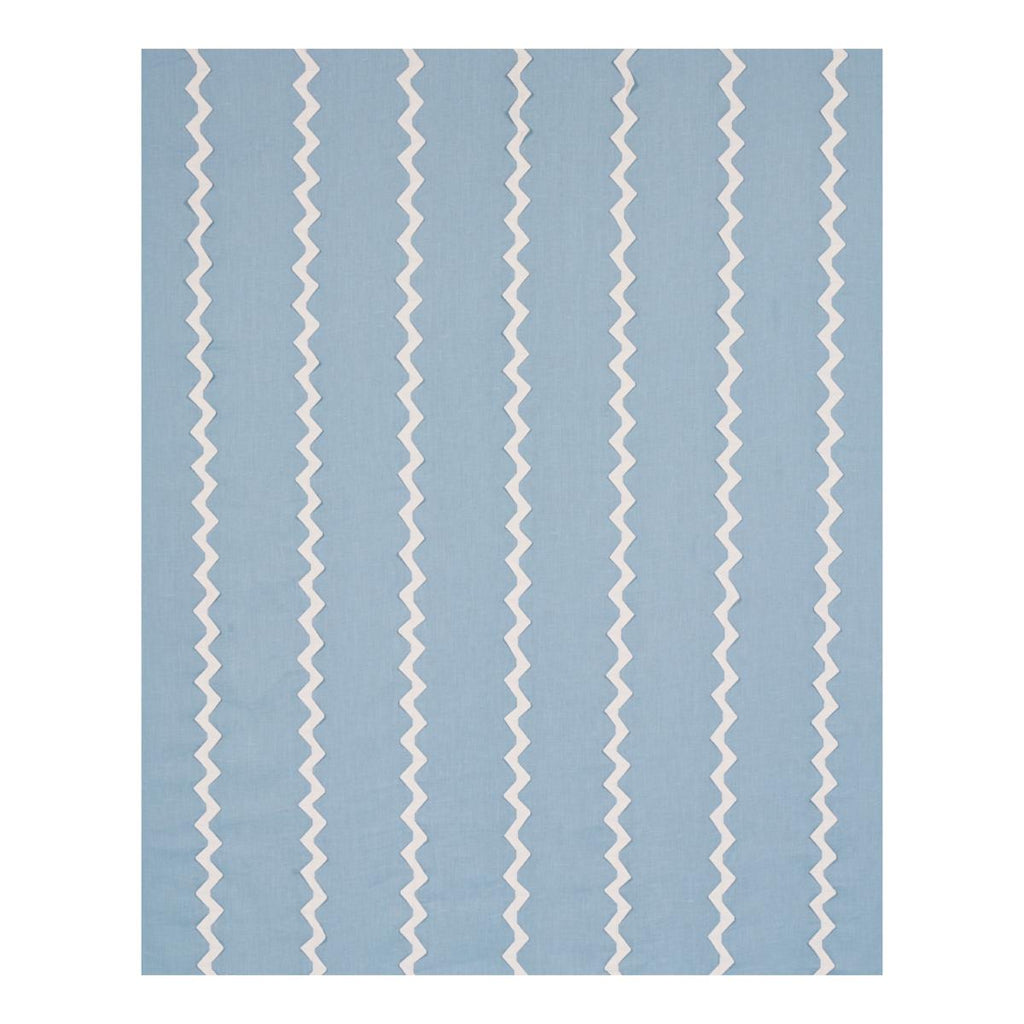 Schumacher Lazare Appliqu Ivory On Chambray Fabric