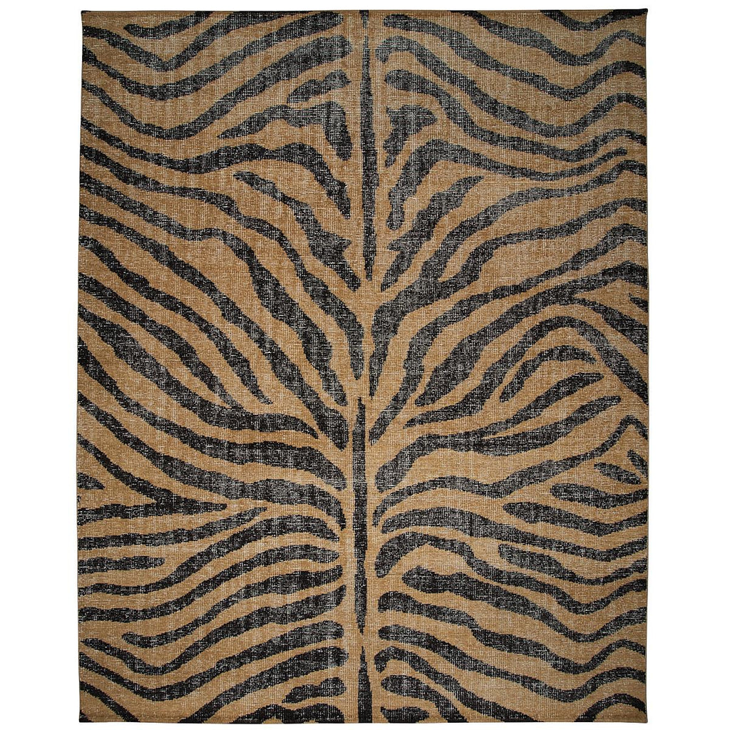 Schumacher Zebre Hand-Knotted Brown & Black 8' x 10' Rug