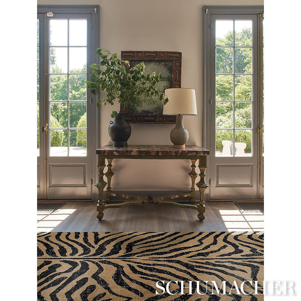 Schumacher Zebre Hand-Knotted Brown & Black 8' x 10' Rug