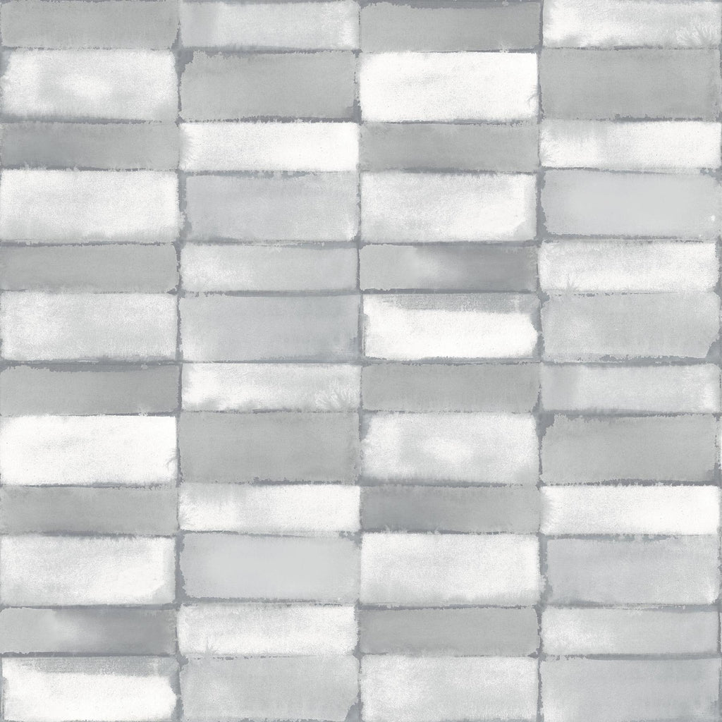 A-Street Prints Braden Grey Tile Wallpaper