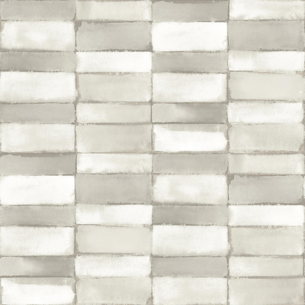 A-Street Prints Braden Silver Tile Wallpaper