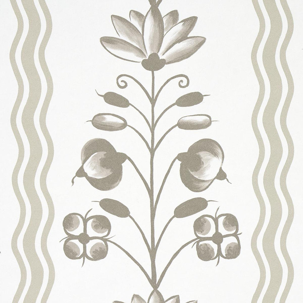 Schumacher Delft Waves Neutral Wallpaper