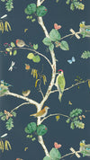 Sanderson Woodland Chorus Charcoal Wallpaper