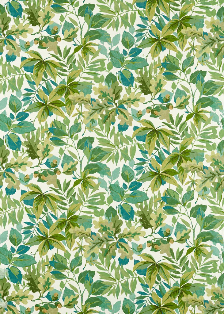 Sanderson Robins Wood Forest Green/Sap Green Fabric