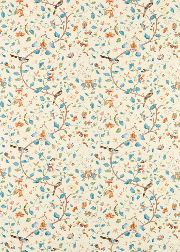 Sanderson Arils Garden Teal/Russet Fabric