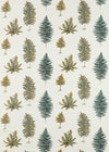 Sanderson Fernery Embroidery Forest Green Fabric