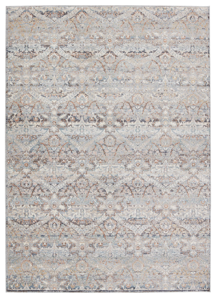 Jaipur Living Abrielle Edlynne Damask Light Gray / Light Blue 5'3" x 8' Rug