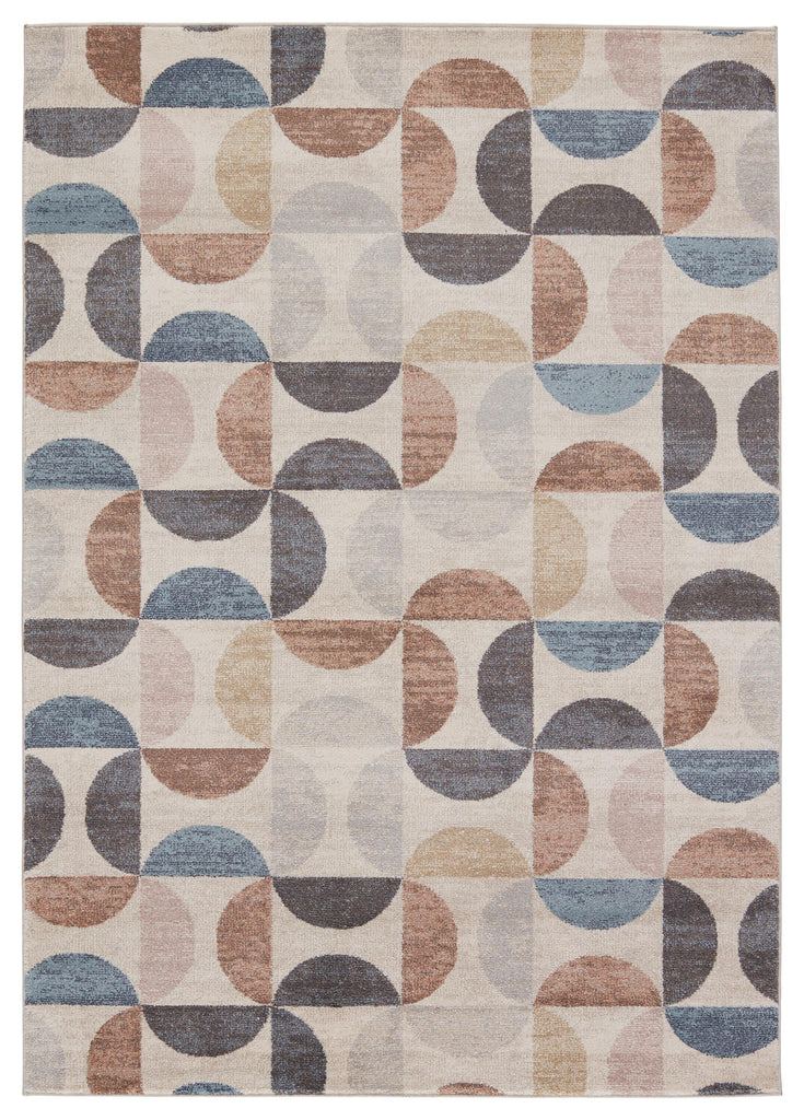 Vibe By Jaipur Living Marcelo Geometric Cream/ Multicolor Area Rug (5'3"X8')