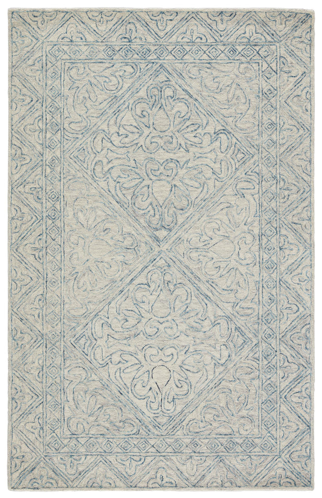 Jaipur Living Carmen Handmade Trellis Blue/ Light Gray Area Rug (5'X8')