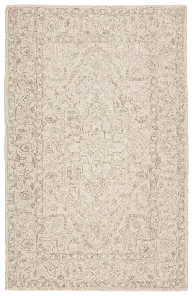 Jaipur Living Lena Handmade Medallion Light Gray/ Cream Area Rug (5'X8')