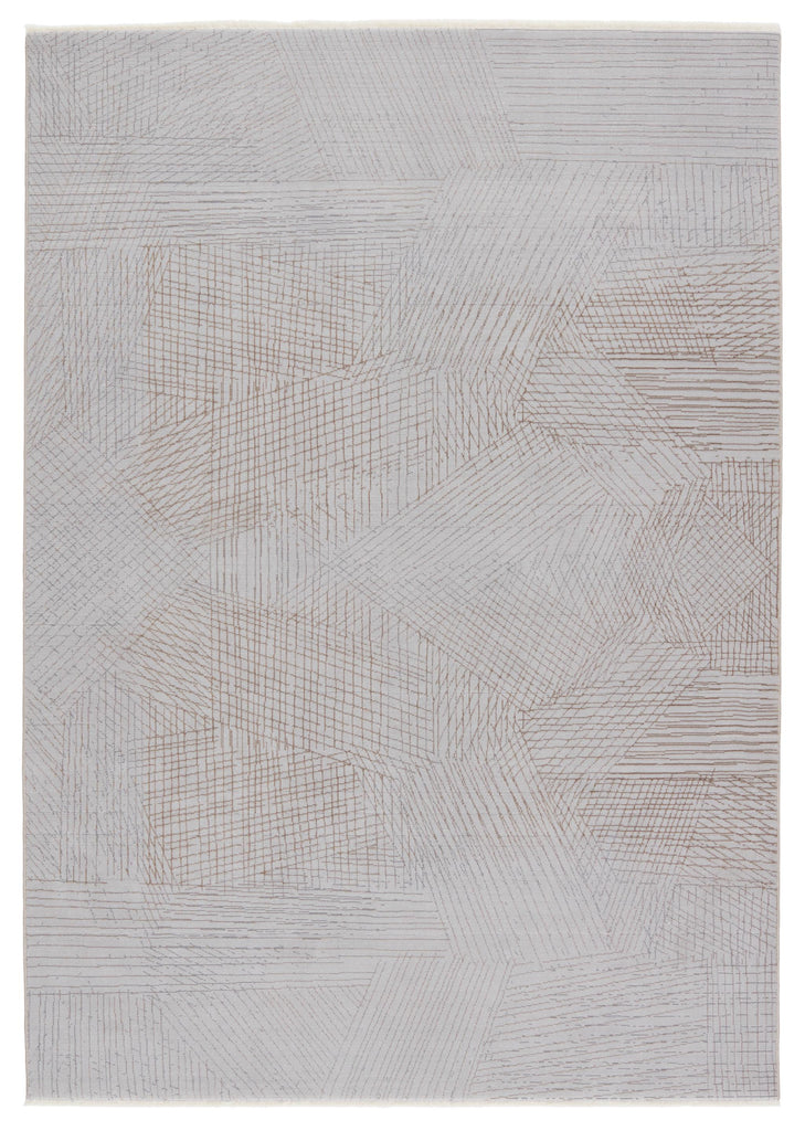 Jaipur Living Sayer Geometric Gray/ Taupe Area Rug (9'6"X12'6")