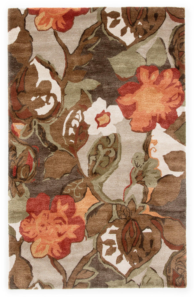 Jaipur Living Petal Pusher Handmade Floral Light Gray/ Multicolor Area Rug (2'X3')