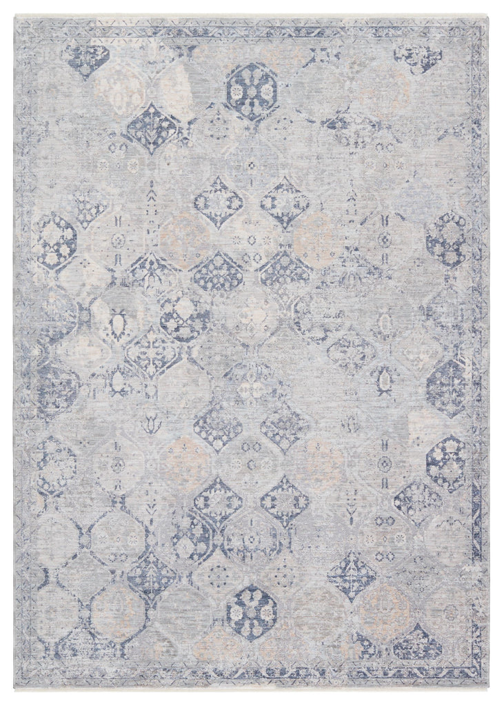 Jaipur Living Rune Trellis Gray/ Navy Area Rug (8'X10')