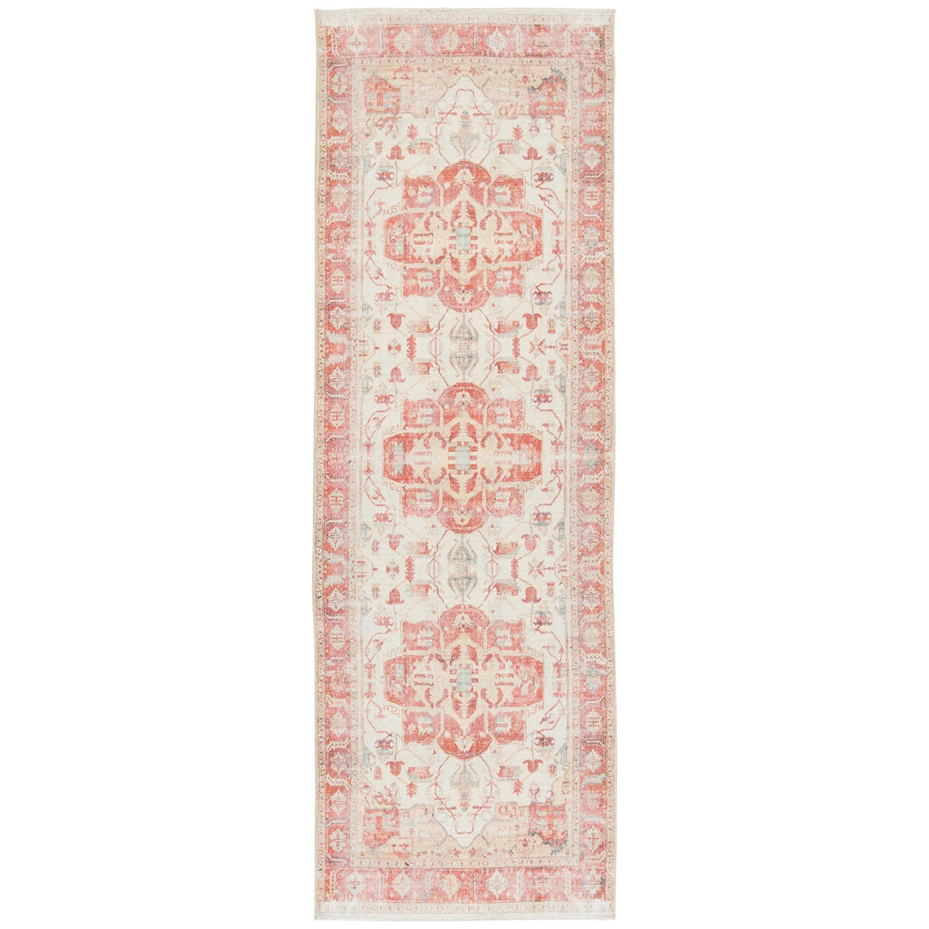 Jaipur Living Boheme Rhoda Medallion Orange / Ivory 2'6" x 8' Rug