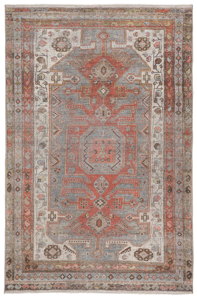 Jaipur Living Boheme Palazza Medallion Gray / Orange 4' x 6' Rug