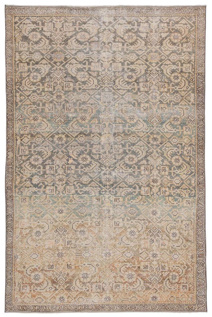 Jaipur Living Atkins Trellis Gold/ Green Area Rug (4'X6')