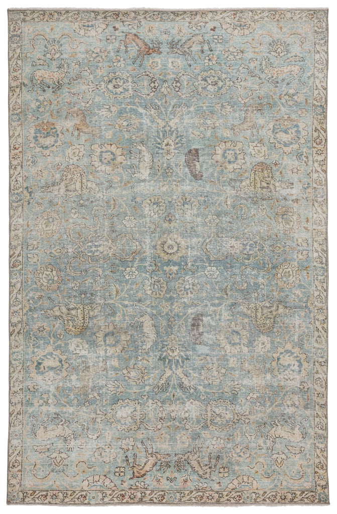 Jaipur Living Stag Oriental Teal/ Gold Runner Rug (2'6"X8')