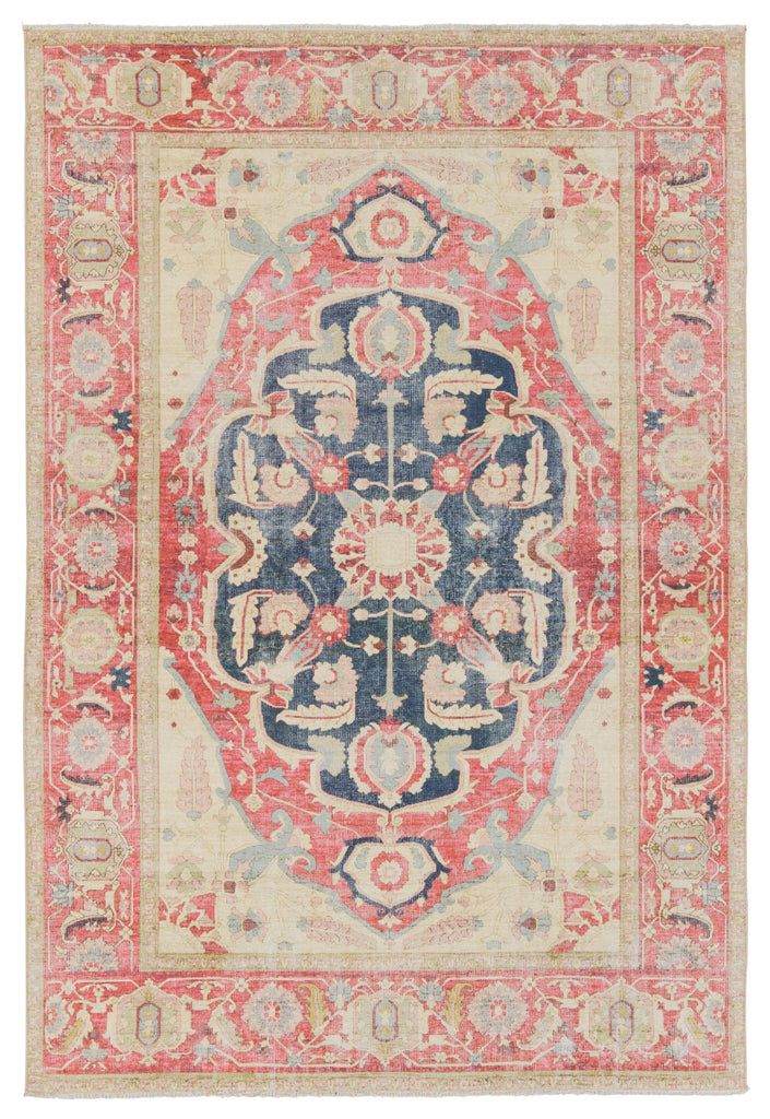 Jaipur Living Kadi Medallion Red/ Blue Runner Rug (2'6"X8')