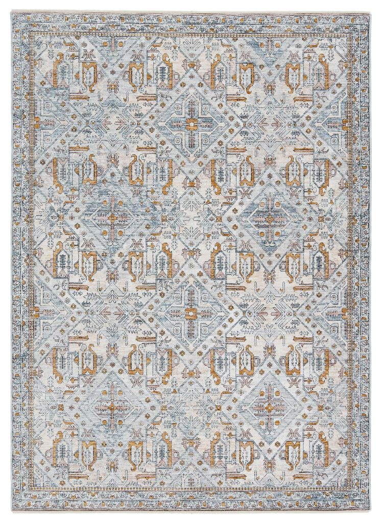 Jaipur Living Lucere Trellis Blue/ Gold Area Rug (4'X6')