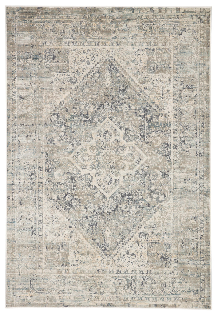 Jaipur Living Caicos Kiev Medallion Gray / Ivory 5'3" x 7'6" Rug