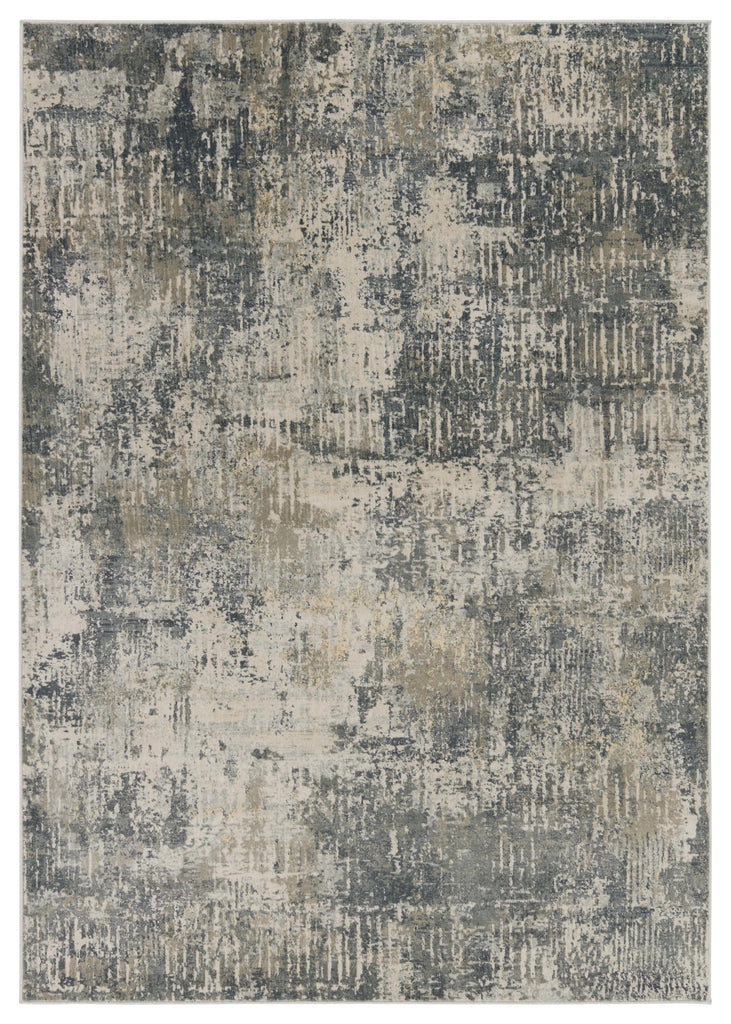 Jaipur Living Caicos Ezra Abstract Gray / Beige 2'8" x 8' Rug