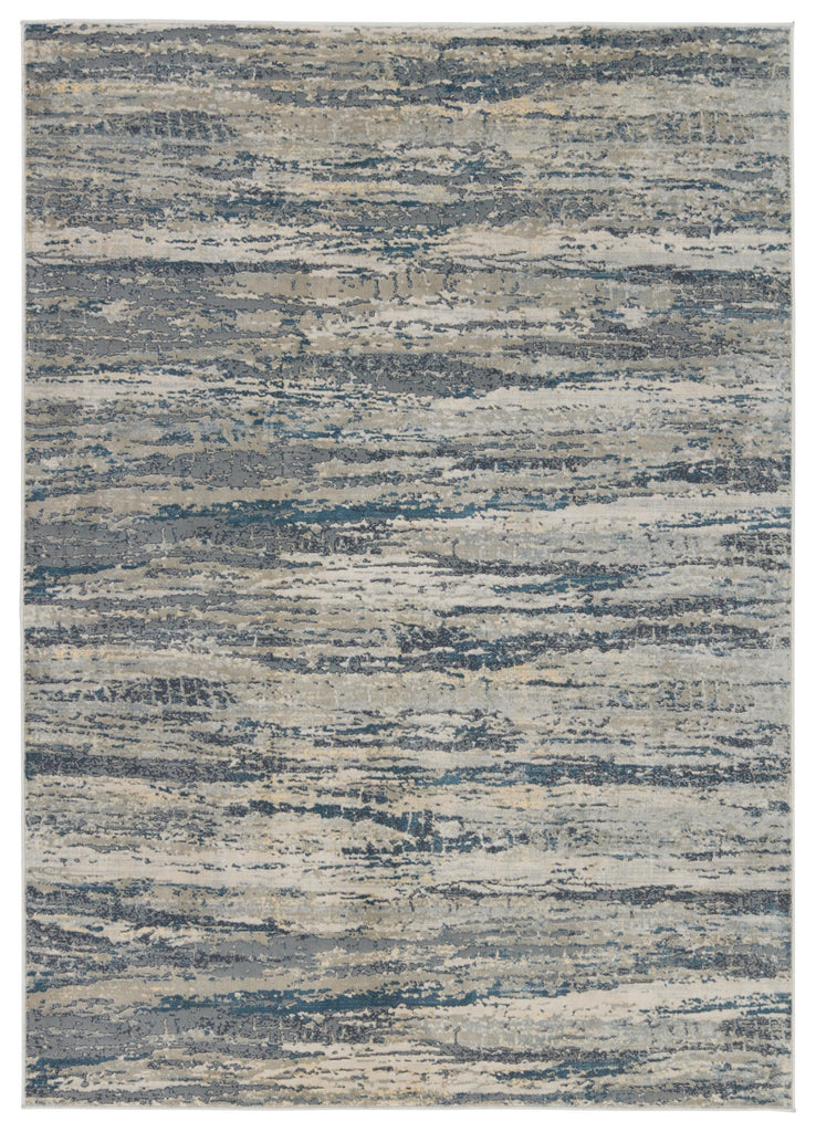 Jaipur Living Caicos Anomia Abstract Blue / Taupe 5'3" x 7'6" Rug