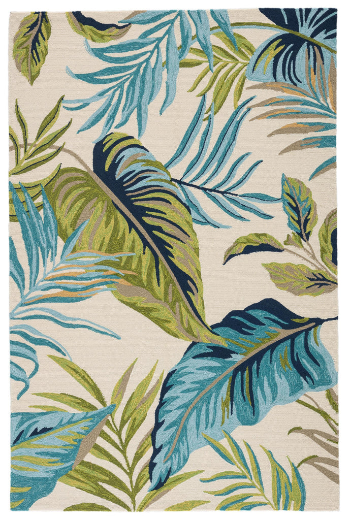 Jaipur Living Fraise Indoor/ Outdoor Floral Blue/ Green Area Rug (2'X3')