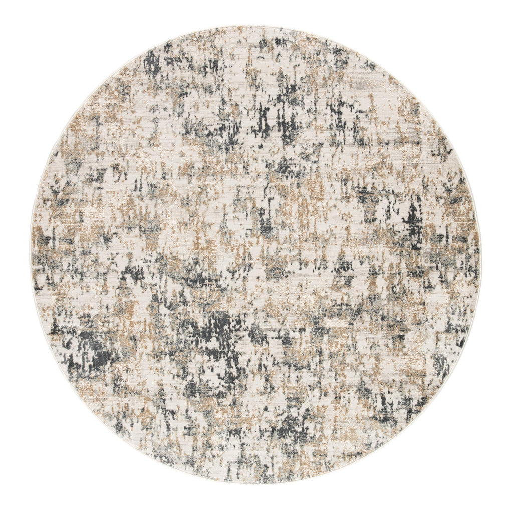 Jaipur Living Cirque Arvo Abstract White / Dark Gray 5'11" RND Rug